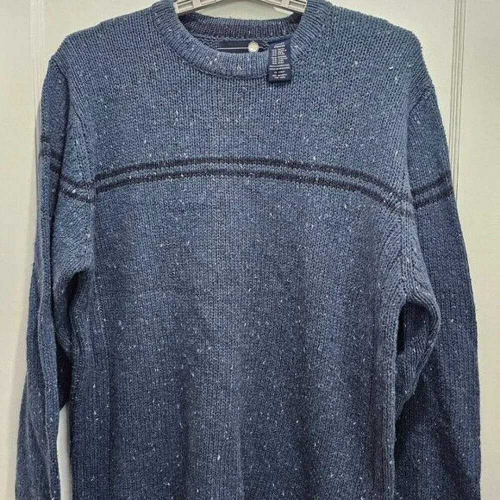NG Men's XL Blue Knit Sweater - Vintage Style Made In Hong Kong - Picture 4 of 15
